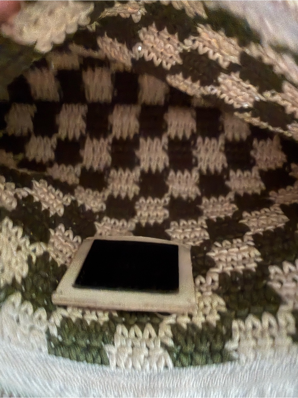 Clare V checkered flat clutch and strap - Picture 6 of 8